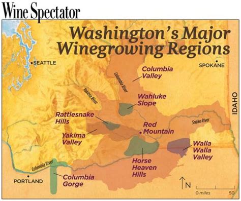 Washington State's Major Wine Regions | Wine map, American wine, Wine ...