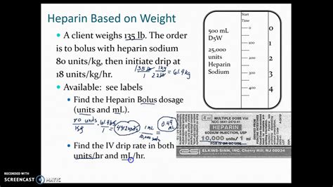 How To Calculate First Heparin Bolus