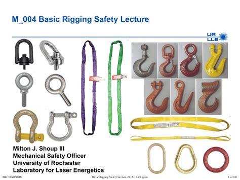 Basic Rigging - The Safety Zone, LLE