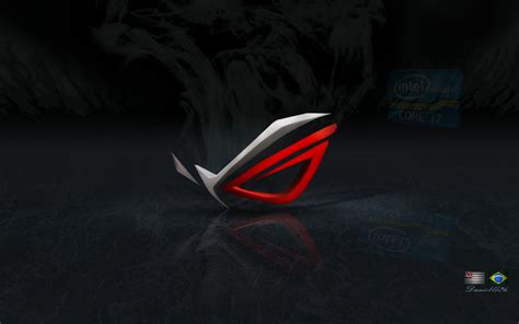 ASUS ROG logo, ASUS, i7, digital art, reflection HD wallpaper | Wallpaper Flare