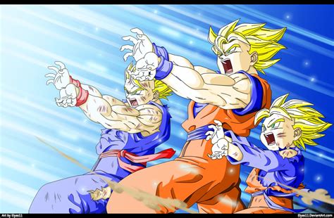 dragon ball z goku gohan goten kamehameha - Google zoeken | Gohan and ...