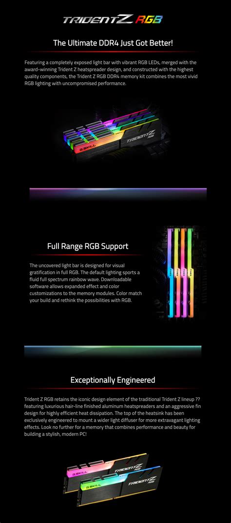 Buy G.Skill Trident Z RGB 16GB (2x8GB) 4000MHz CL18 DDR4 [F4-4000C18D-16GTZRB] | PC Case Gear ...