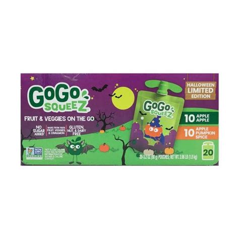 Amazon.com: GOGO SQUEEZ Halloween Applesauce Pouches 20 Pack, 64 OZ : Grocery & Gourmet Food