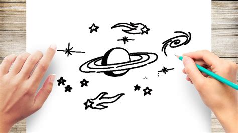 Cartoon Galaxy Drawing Easy