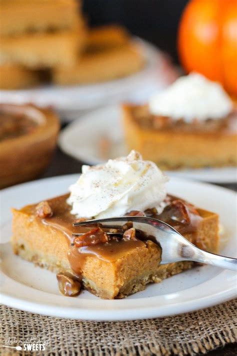 Pumpkin Pie Bars with Pecan Praline Topping | Pumpkin pie bars, Pumpkin dessert, Pumpkin pie