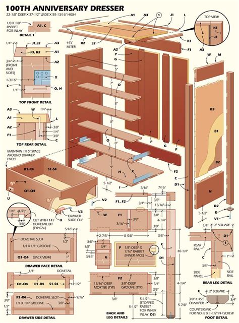 100th Anniversary Bedroom Suite: Fine Wood Dresser | Woodworking furniture plans, Dresser ...