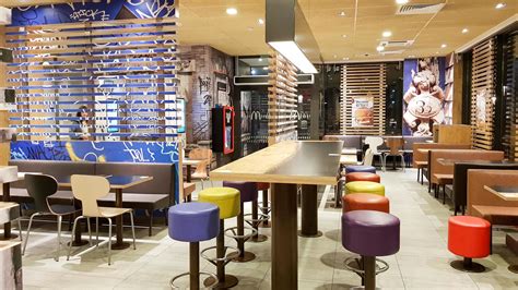 Ukraine, Kiev - August 19, 2019. McDonald's restaurant interior. McDonald's is the world's ...