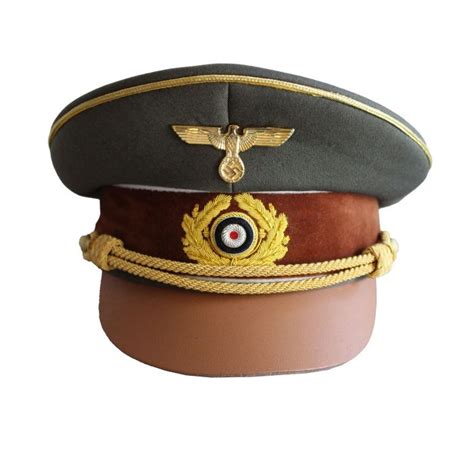 GERMAN ADOLF HITLER VISOR CAP - FIELD GREY - WARSTUFF.COM