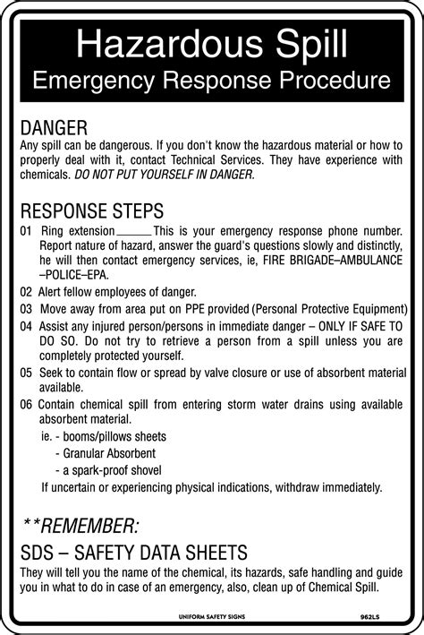 Osha Spill Response Plan Template