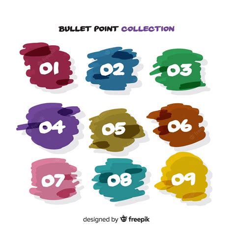 Free Vector | Abstract colorful bullet point collection