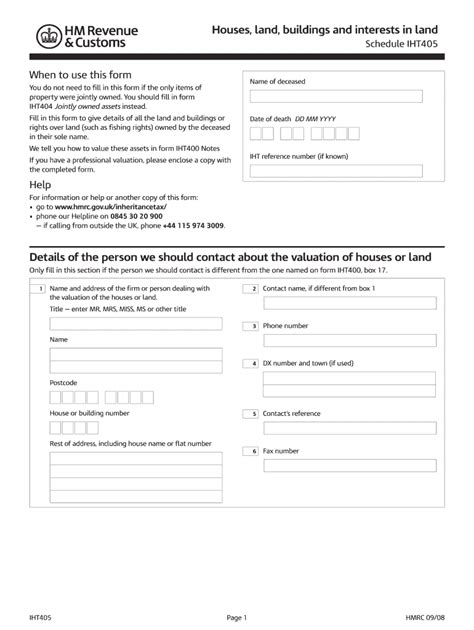 UK HMRC IHT405 2008 - Fill and Sign Printable Template Online | US ...