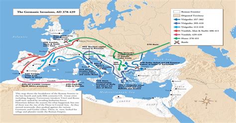 The Germanic Invasions (AD 378-439) [1656×1296] : MapPorn