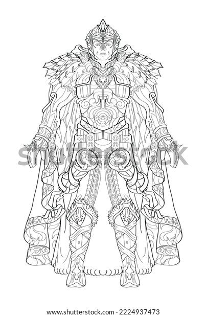 Knight Armor Paladin Computer Game Character Stock Vector (Royalty Free ...