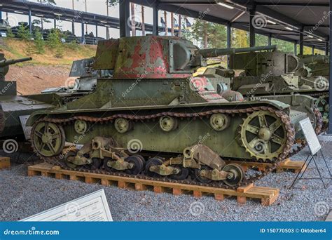 Parola, Finland - May 2, 2019: Tank Museum in the City of Parola. English 6 Ton Tank Editorial ...