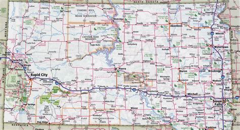 Map Of South Dakota Cities South Dakota Road Map, 49% OFF