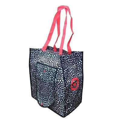 Burst Print Foldable Tote Bag - Black/red : Target