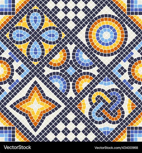 Ancient mosaic seamless pattern decorative Vector Image