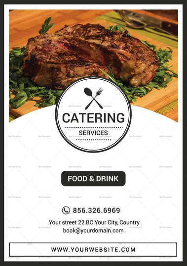 Catering Services Menu Design Template in PSD, Publisher, Word