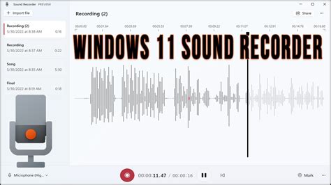 The New Updated Windows 11 Sound Recorder App - YouTube