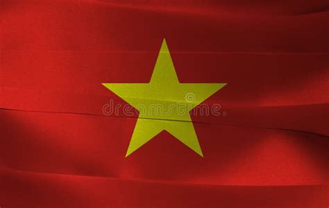 Colorful Ribbon As Vietnam National Flag, Yellow Star on Red Flag Stock ...