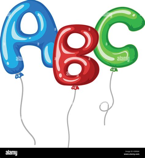 Balloons with alphabets shapes ABC illustration Stock Vector Image & Art - Alamy