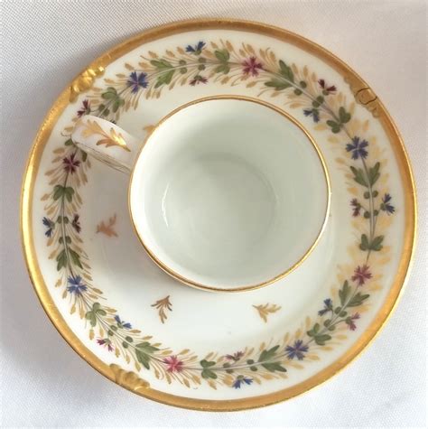 Old Paris Porcelain Demitasse Cup Saucer Set Le Petit Carrousel 18th C ...