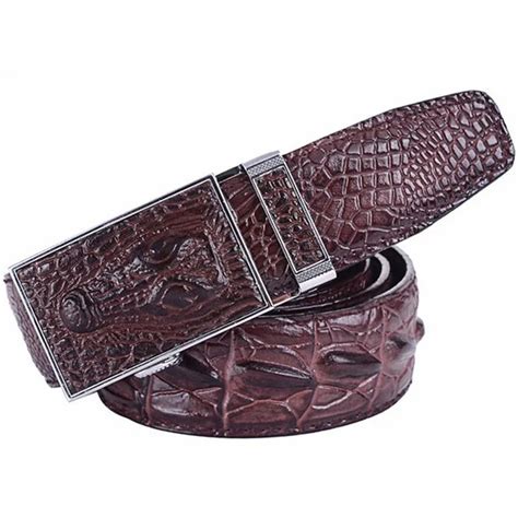 Crocodile Skin Men Belts Gauranteed Genuine Leather Auto Buckle ...