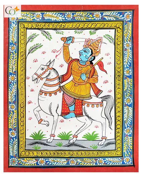 Kalki Avatar of Dashavatara Pattachitra Painting - CRAFTS ODISHA