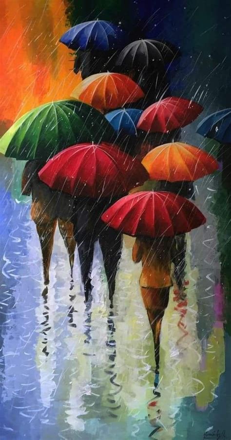 Renkli. #OilPaintingOwl | Abstract art painting, Umbrella painting, Painting