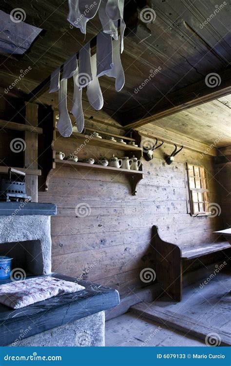 Interior old wooden house stock image. Image of dark, architecture ...