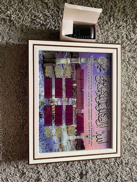 NEW Azan Digital Frame Clock, Furniture & Home Living, Home Decor ...