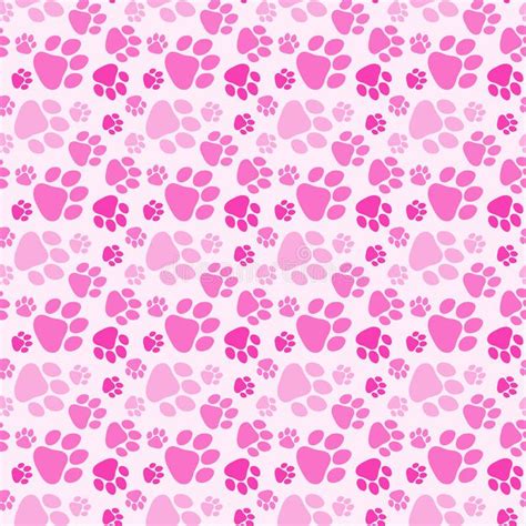 Girl Dog Paw Prints Seamless Background. Pink paw prints seamless background pat , #spon, # ...