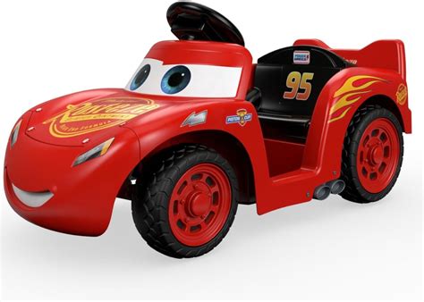 Power Wheels Lil Lightning McQueen 6V Battery Powered Ride On Easy Stop Go | eBay