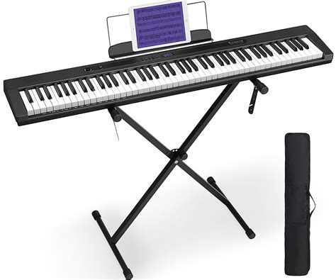 Starfavor Piano Keyboard 88 Keys, Full-size 88 Key Keyboard Piano Semi Weighted Keyboard ...