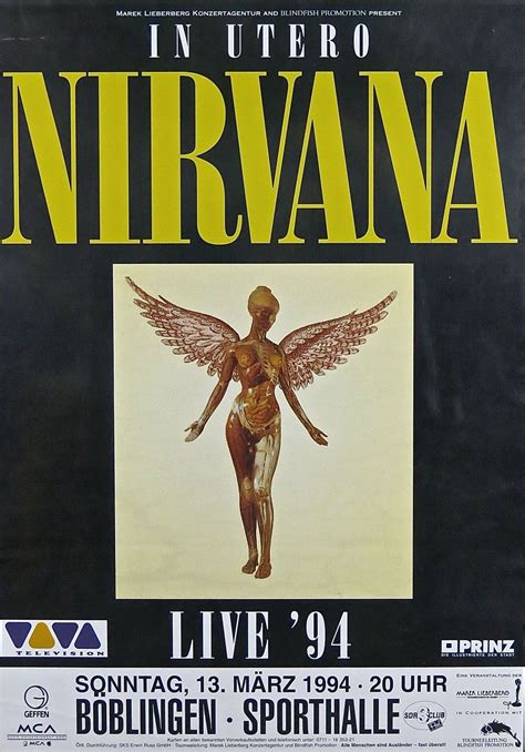 Nirvana - 1994 In Utero Tour German Concert Poster | Nirvana poster ...