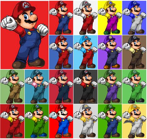 Roster Mario SSBC style SSF2 + Skins by MrChecoBubblun on DeviantArt