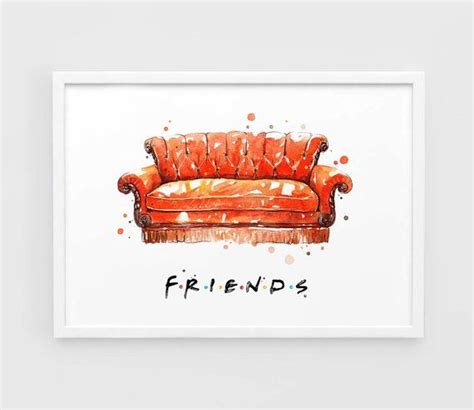 Friends TV Show Art Sofa Friends TV Series Art Print, Friends Central ...