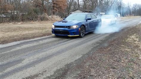 Scat pack charger burnout - YouTube