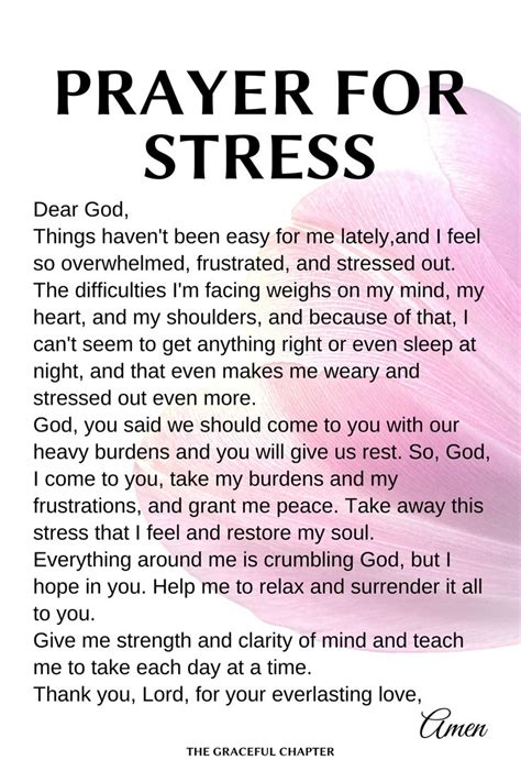 Prayer for when you are stressed Prayer For Stress, Prayer For Anxiety, Prayer For Guidance ...