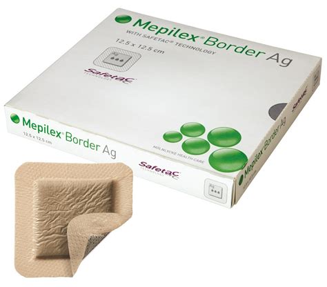 Mepilex® Border AG Dressing, 7.5 x 7.5 cm