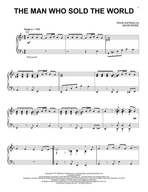 Nirvana "The Man Who Sold The World [Jazz version]" Sheet Music Notes | Download Printable PDF ...