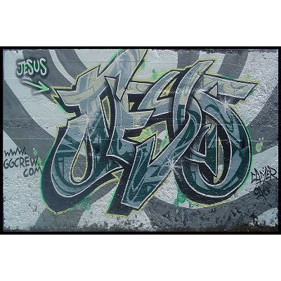 Graffiti Jesus POSTER Christ God Bible Wall Tag 24x36 | #416008900