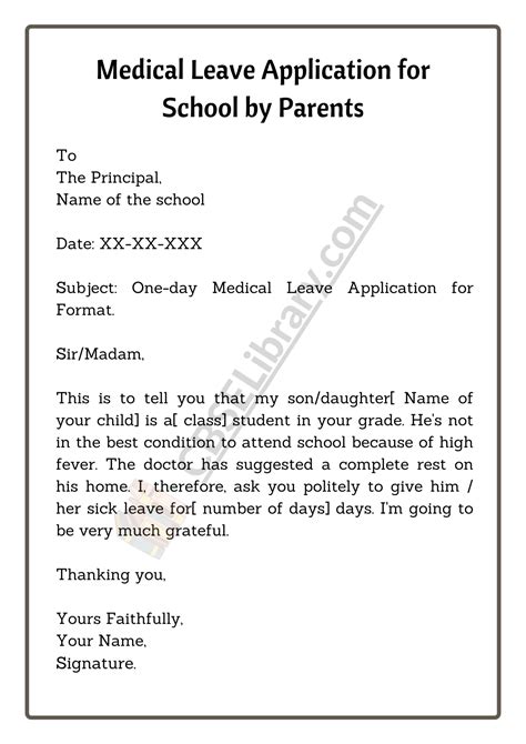 Medical Leave Application in 2023 | Medical leave, Medical leave ...