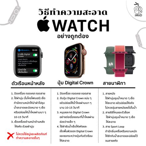 วิธีทำความสะอาดตัวเรือน ปุ่ม Digital Crown และสาย Apple Watch อย่างถูกต้อง