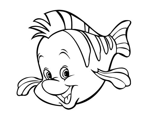 The Little Mermaid - Flounder is a bright yellow and blue colored tropical fish