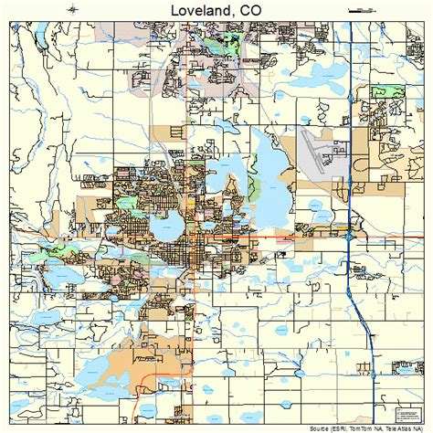 Loveland Colorado Street Map 0846465