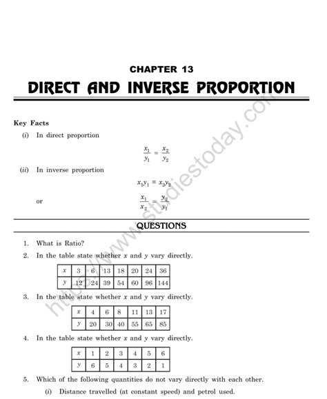 Direct And Inverse Variation Worksheet – E Street Light