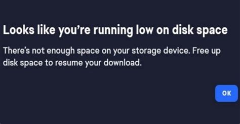 EA App: You're running low on disk space [FIX]