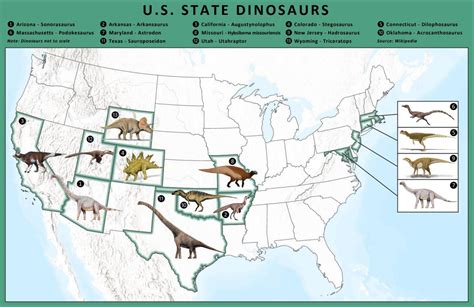 Us Map Of Dinosaur Fossils