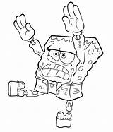 Spongebob Halloween Coloring Page sketch template